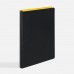 Ежедневник Doppio, недатированный, черный с желтым