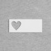 Лейбл из ПВХ с вырубкой «Сердце», белый
