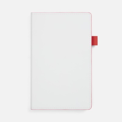 Ежедневник White Shall, недатированный, бело-красный