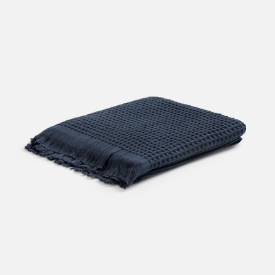 Плед вафельный Elenglect, темно-серый